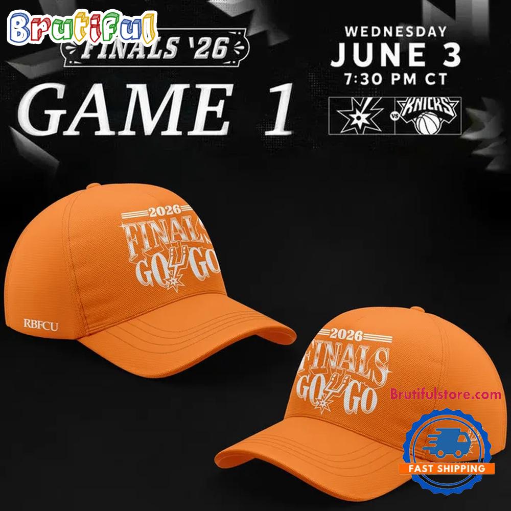 Game 1 NBA Final San Antonio Spurs Go SPURS Go 2026 Yellow Cap