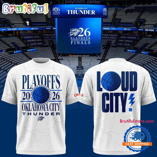Game 5 Oklahoma City Thunder Loud City 2026 White 3D Shirt