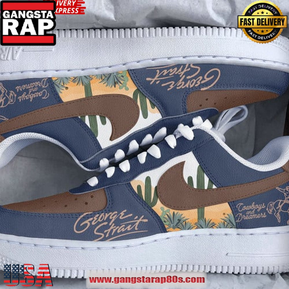 George Strait Cowboys and Dreamers Limited Edition Air Force 1 Sneakers Shoes