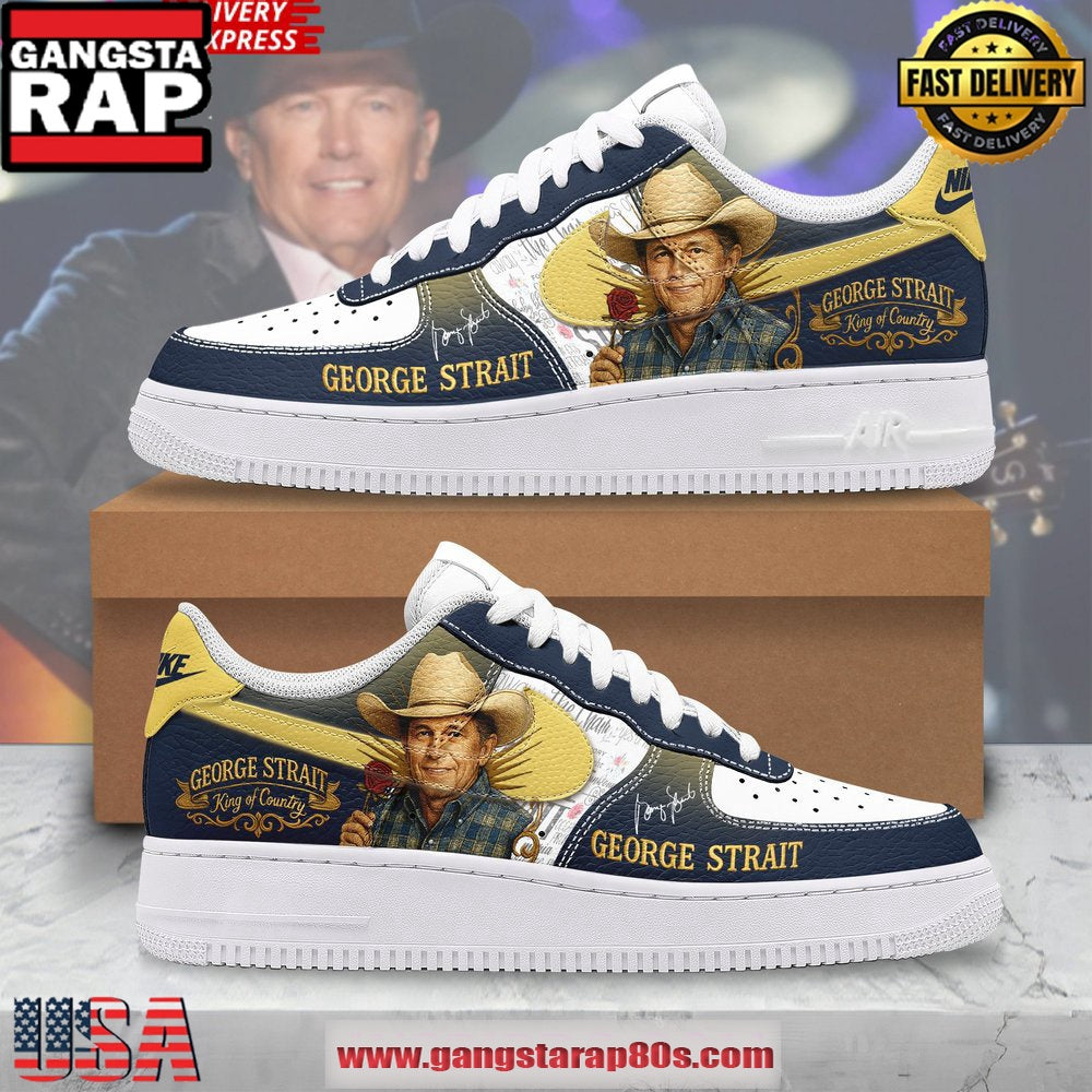 George Strait King of Country Limited Edition Air Force 1 Running Sneakers Shoes