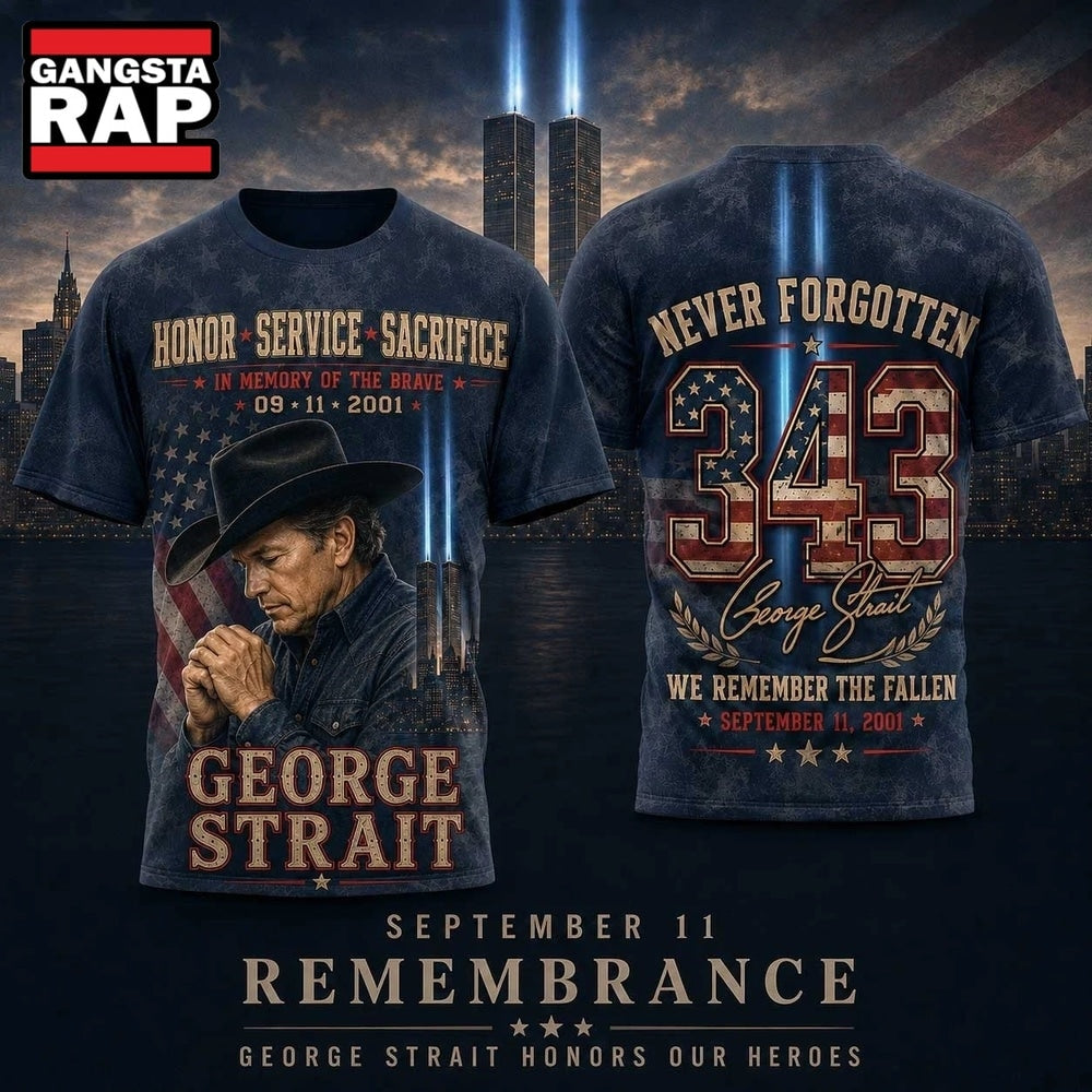George Strait September 11 343 Never Forgotten Tribute 3D Shirt