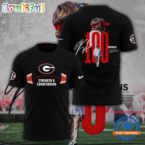 Georgia Bulldogs 100 Win Limited Edition 2024 New 3D Shirt