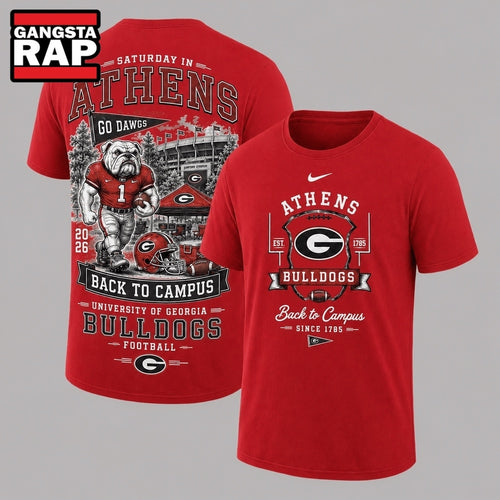 Georgia Bulldogs 2026 NCAA Back To Campus 3D Shirt
