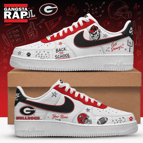 Georgia Bulldogs 2026 NCAA Football Back To School Air Force 1 Shoes Sneakers