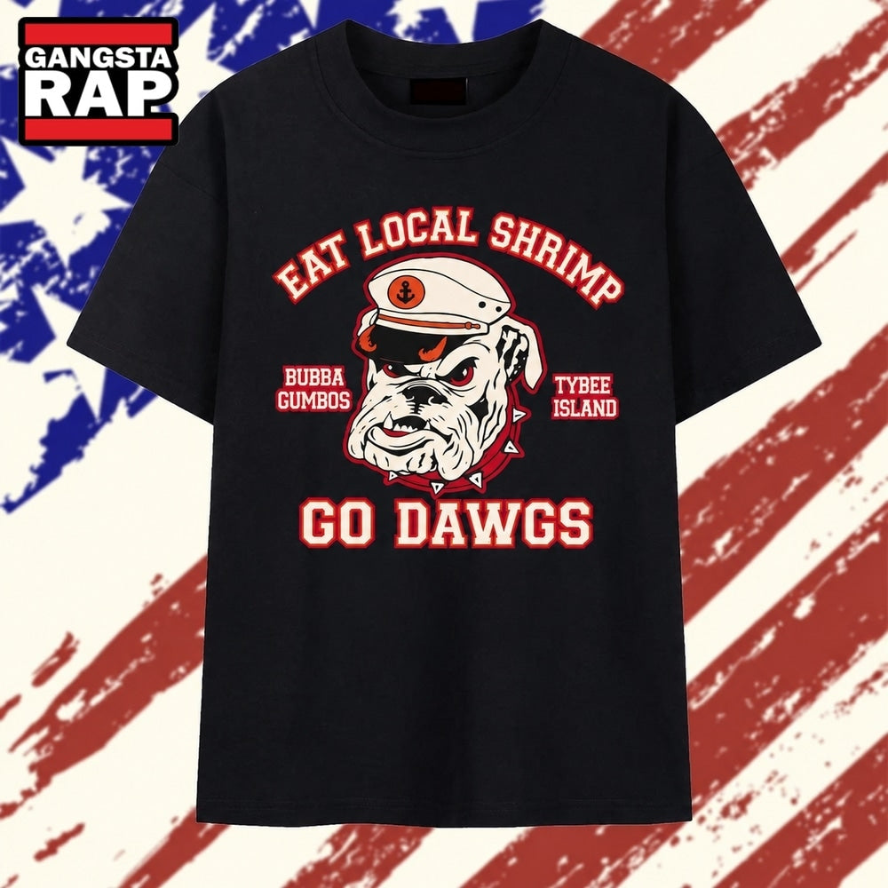 Georgia Bulldogs Eat Local Shrimp Go Dawgs T Shirt