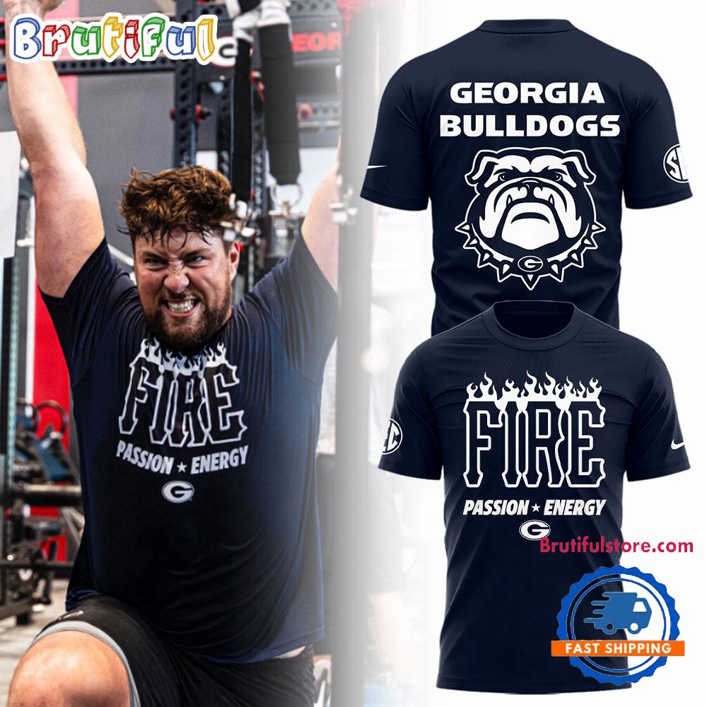 Georgia Bulldogs Football FIRE 2025 Hoodie T-Shirt