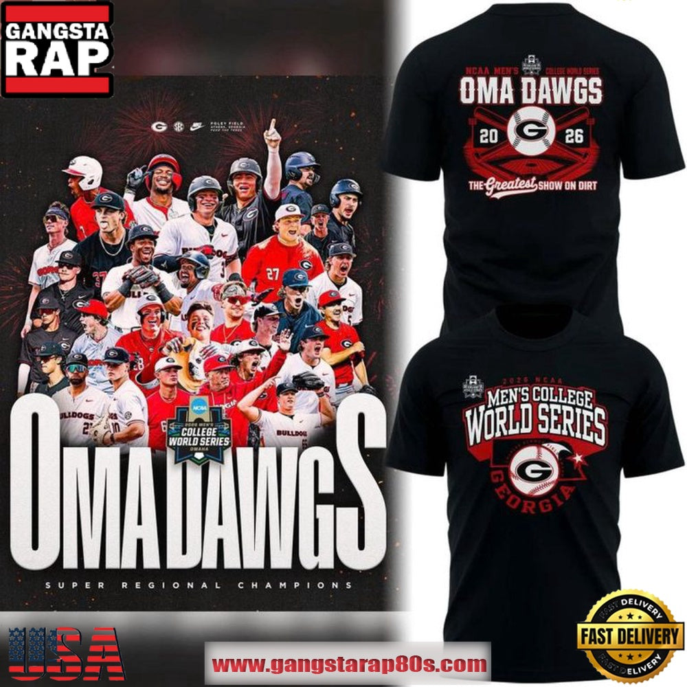 Georgia Bulldogs NCAA Baseball 2026 College World Series OmaDawgs T Shirt