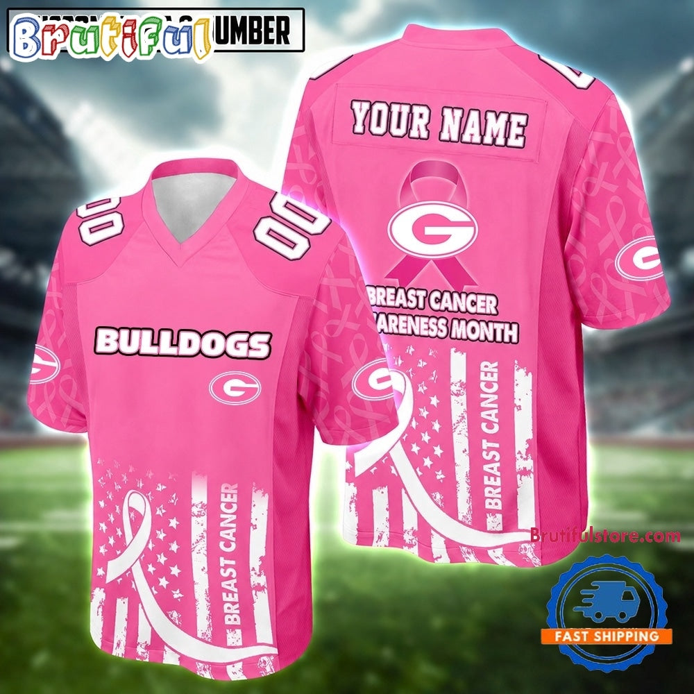 Georgia Bulldogs NCAA Breast Cancer Awareness Month 2026 Football Jersey