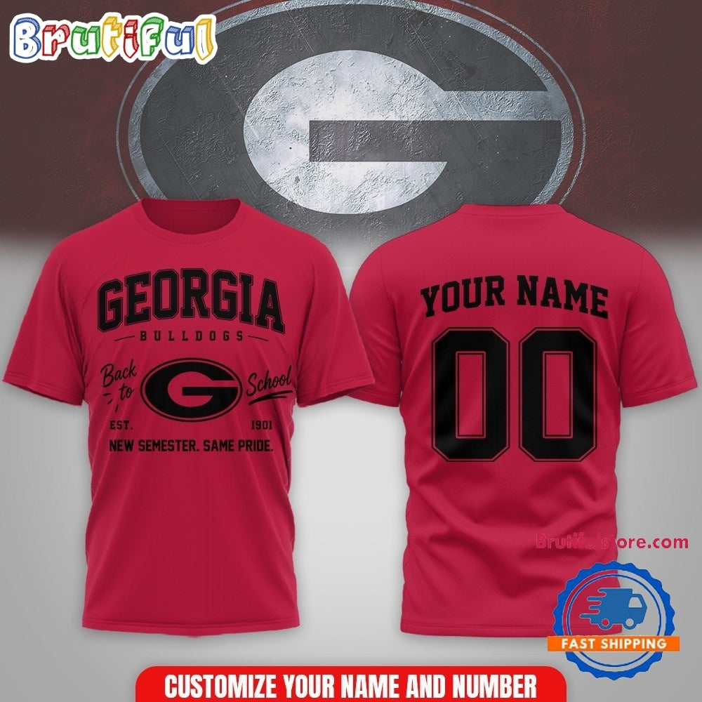 Georgia Bulldogs NCAA Campus Pride Back to School 2026 Personalized 3D Shirt