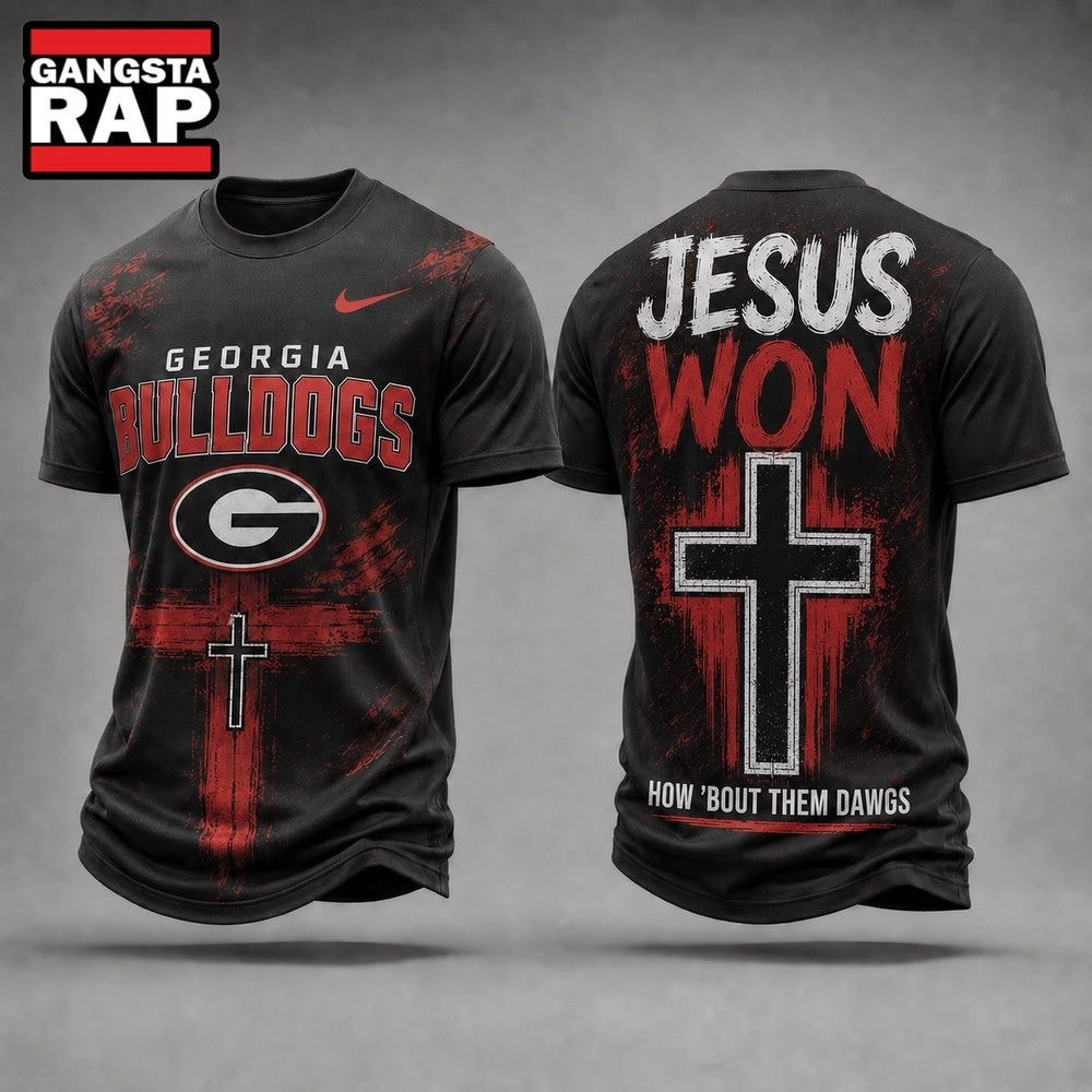 Georgia Bulldogs NCAA Jesus Won New Design 3D Shirt