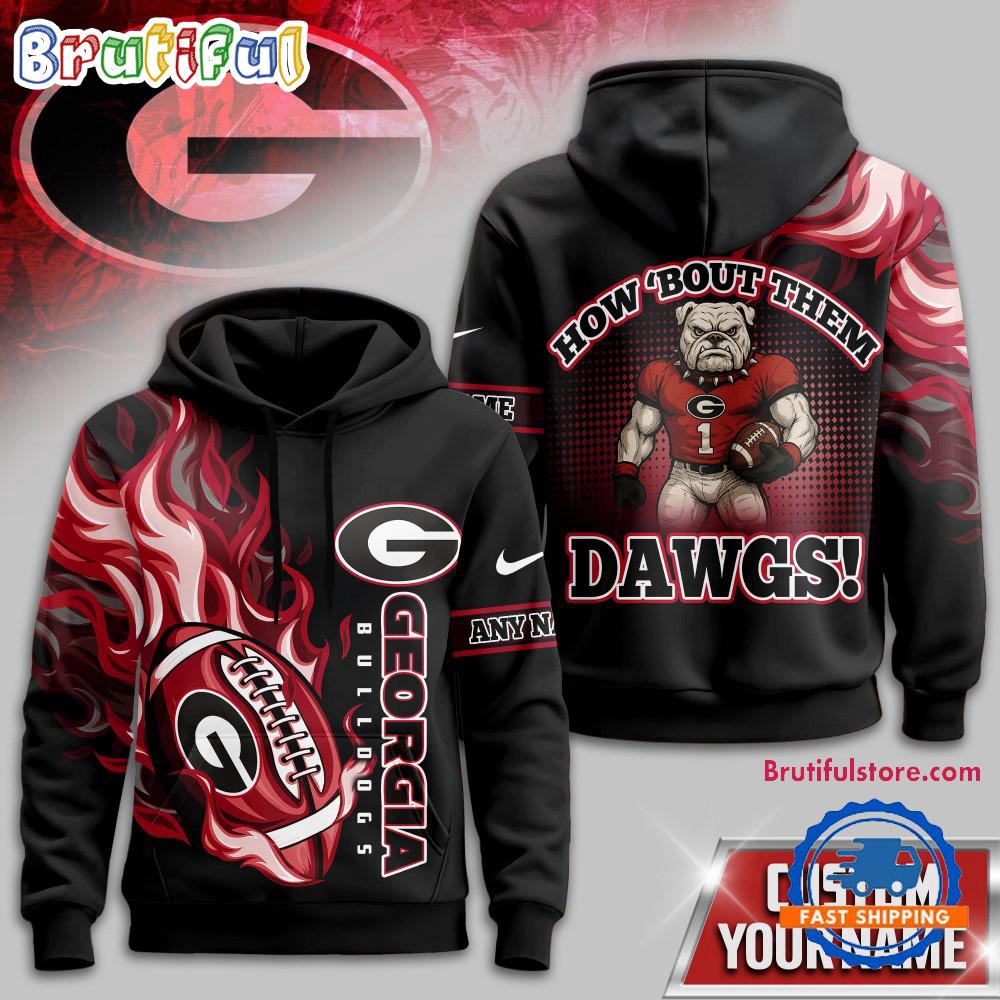 Georgia Bulldogs NCAA Victory Flame Personalized Hoodie Shirt