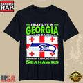 Georgia Living Seattle Seahawks Gameday Heart and Soul Flag T-Shirt