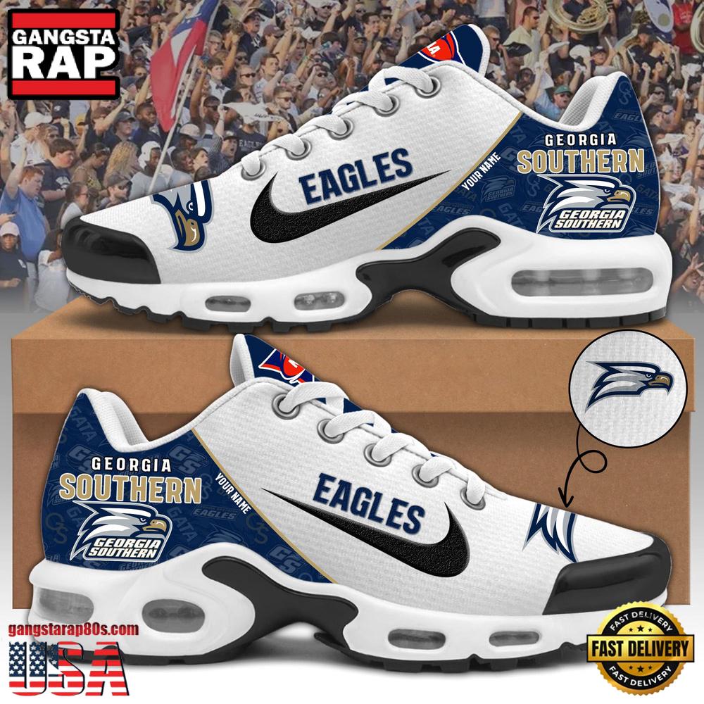 NCAA Custom Name Georgia Southern Eagles Football Mascot Symbol Air Max Plus Shoes Running Sneakers