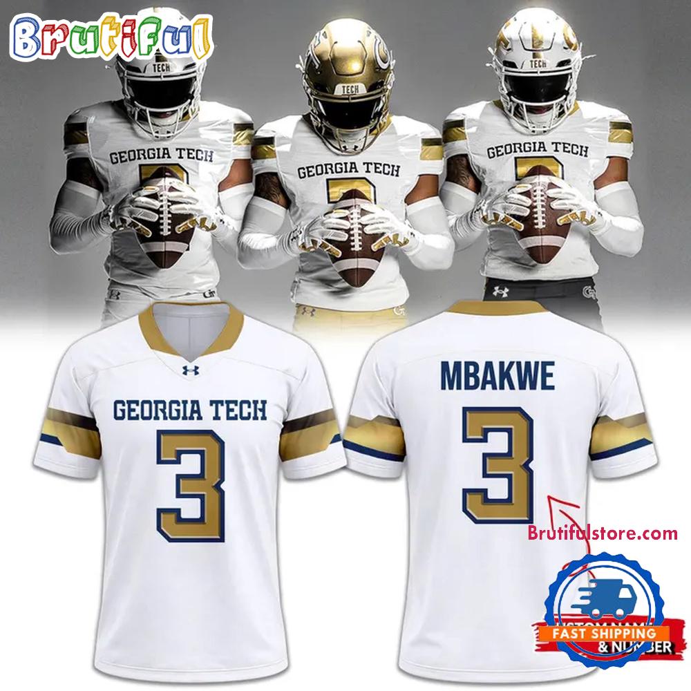 Georgia Tech Yellow Jackets Football 2026 New Uniform White Jersey Shirt