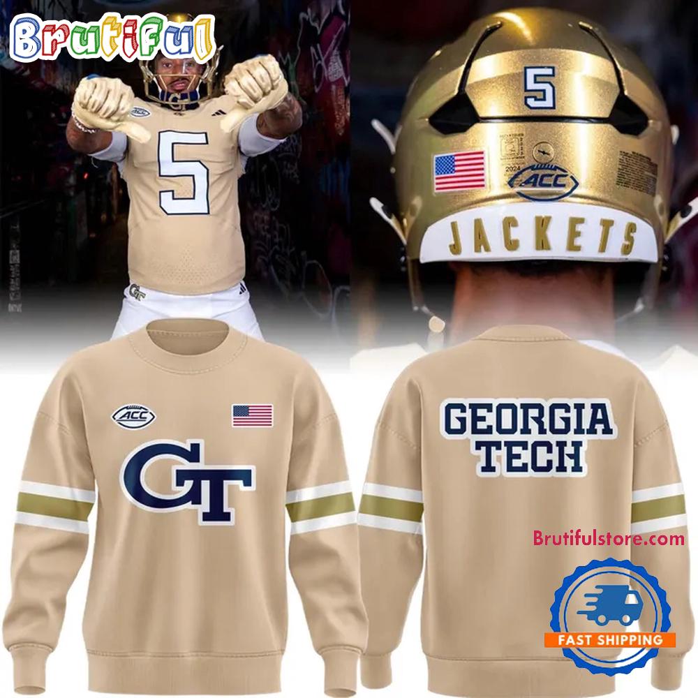 Georgia Tech Yellow Jackets Wordmark Uniform Special New Hoodie T-Shirt