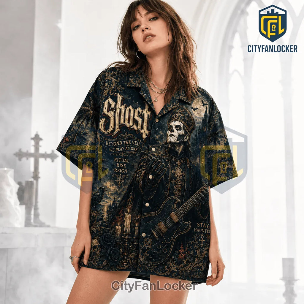 Ghost Band Black Gothic Hawaiian Shirt