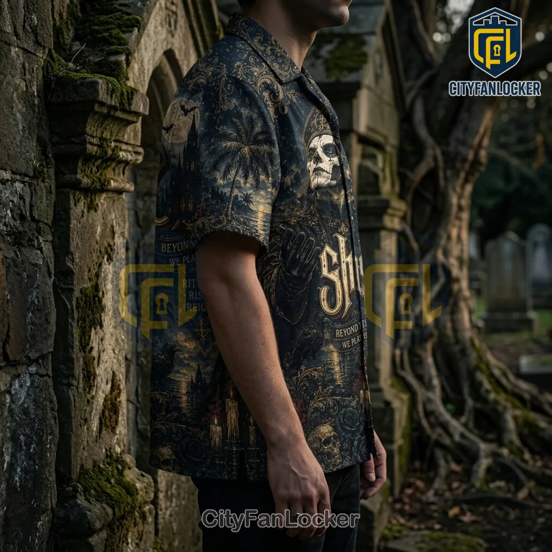 Ghost Band Black Gothic Hawaiian Shirt