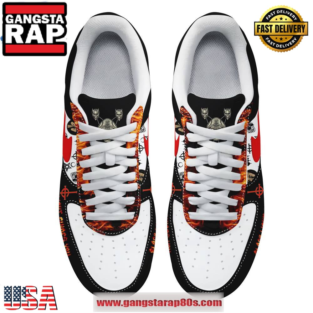 Ghost Band Black Light Guides You Limited Edition Air Force 1 Running Sneakers Shoes
