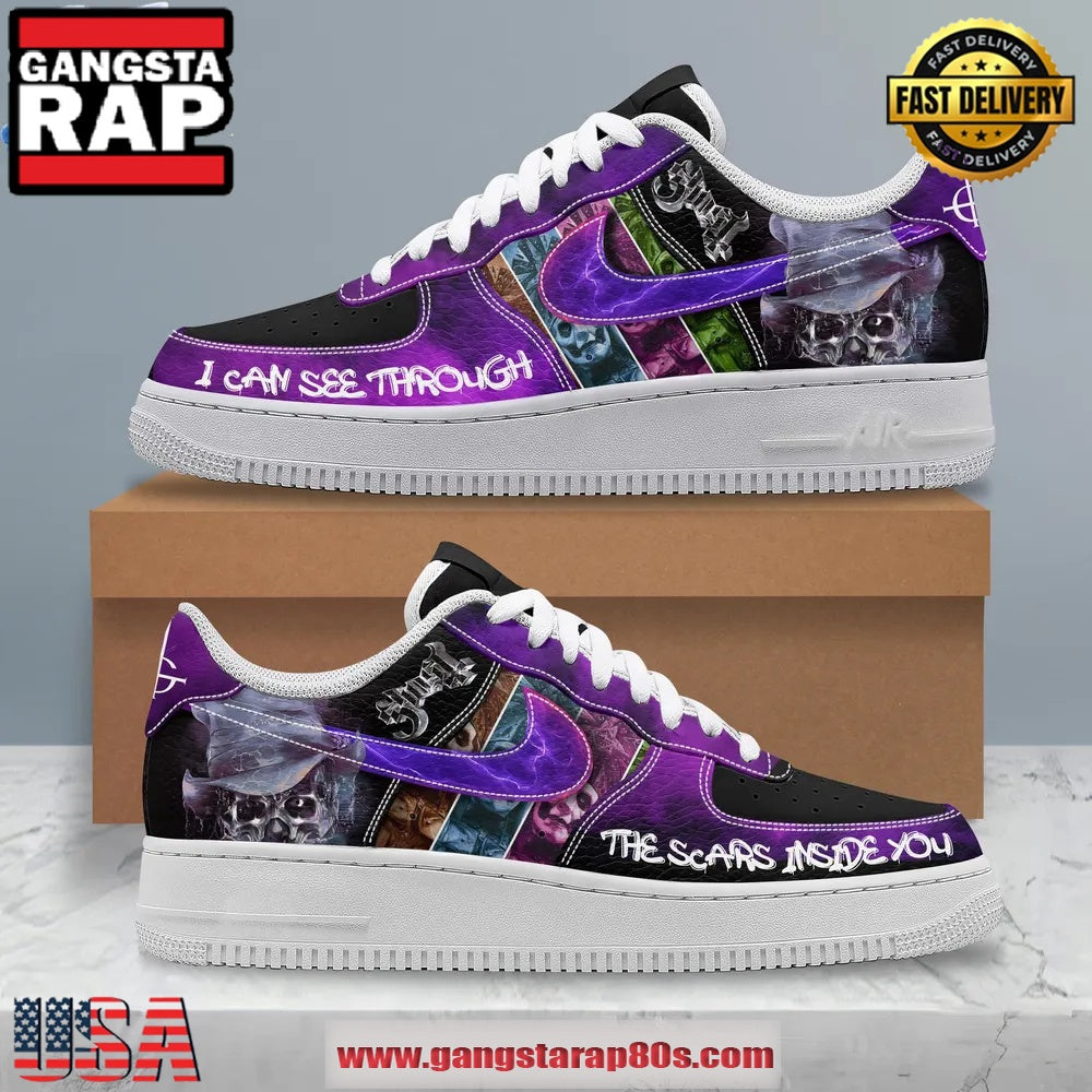 Ghost Band I Can See Through The Scars Inside You Air Force 1 Running Sneakers Shoes