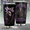 Ghost Band Ritual Quote Purple Stainless Steel Tumbler