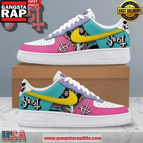 Ghost Rock Band Special Edition Colorful Air Force 1 Running Sneakers Shoes