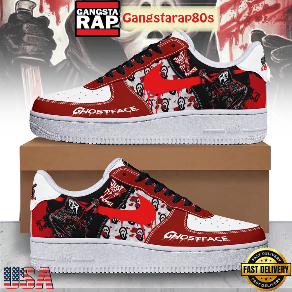Ghostface Just The Tip I Promise Air Force 1 Shoes Running Sneakers