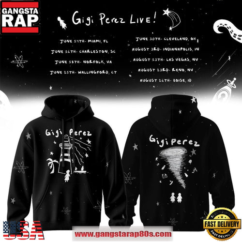 Gigi Perez Live Tour 2026 Black Hoodie Shirt