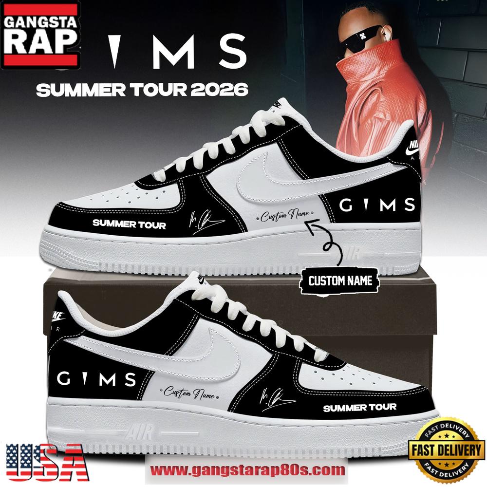 GIMS Summer Tour 2026 Limited Edition Signature Black Custom Air Force 1 Shoes Running Sneakers