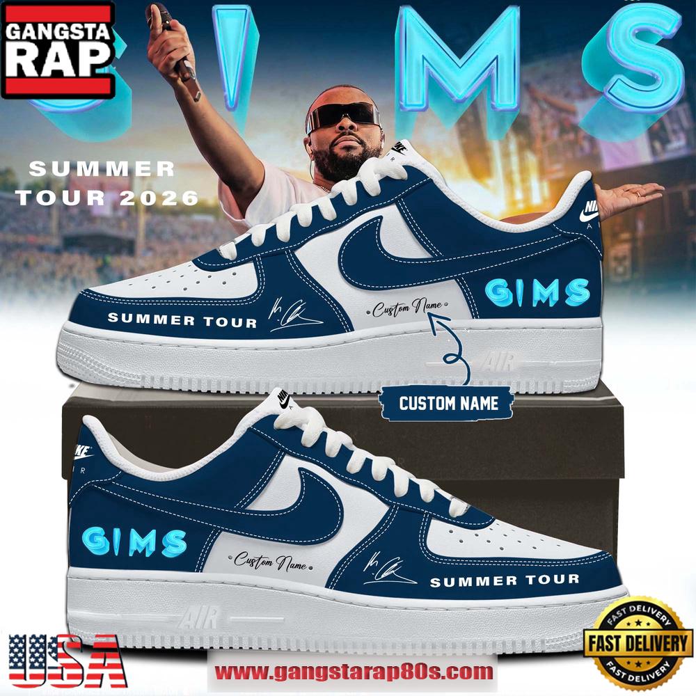 GIMS Summer Tour 2026 Limited Edition Signature Blue Custom Air Force 1 Shoes Running Sneakers