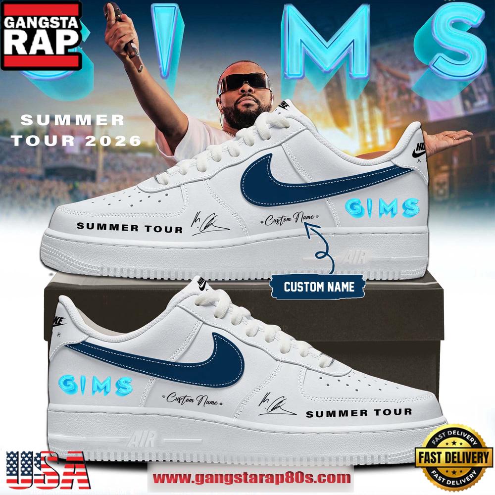 GIMS Summer Tour 2026 Limited Edition Signature White Custom Air Force 1 Shoes Running Sneakers