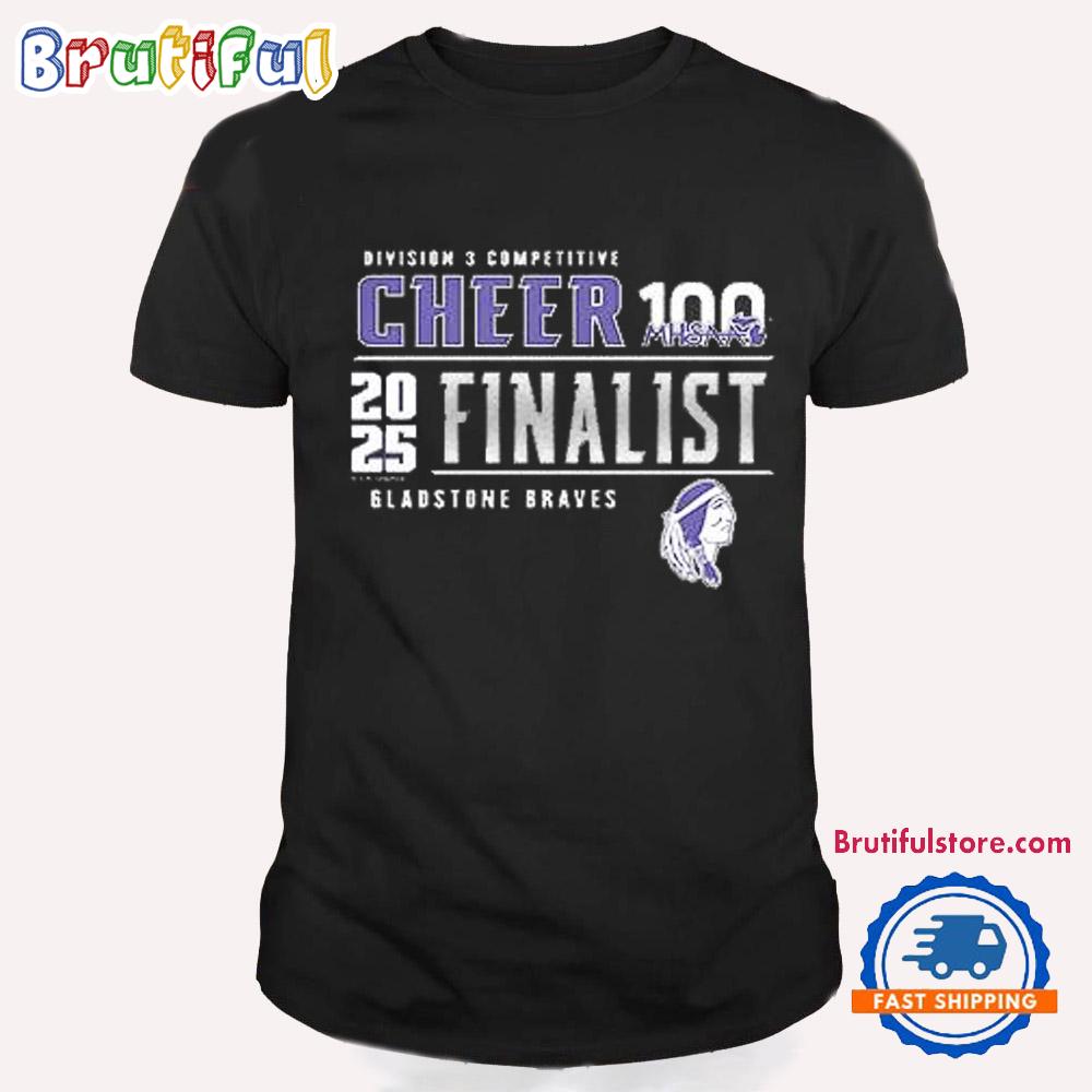 Gladstone Braves 2025 Cheer Division 3 Competitive Finalist T Shirt