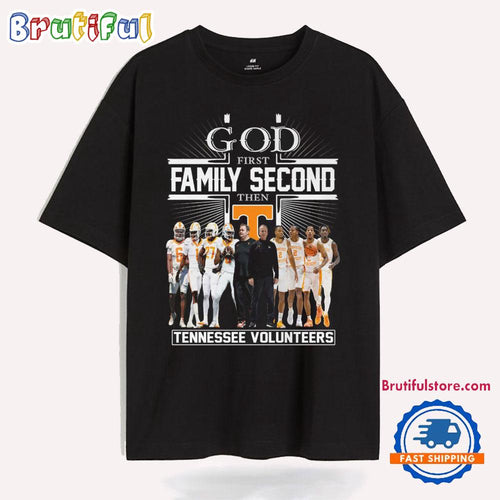 God First Family Second Then 9 Straight Division Titles Tennessee Volunteers T Shirt