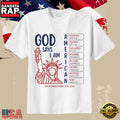 God Says I Am American 1776-2026 250 Years USA Pride 4th of July T-Shirt