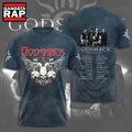 Godsmack Band Tour T Shirt , Music Trending 3D Shirt