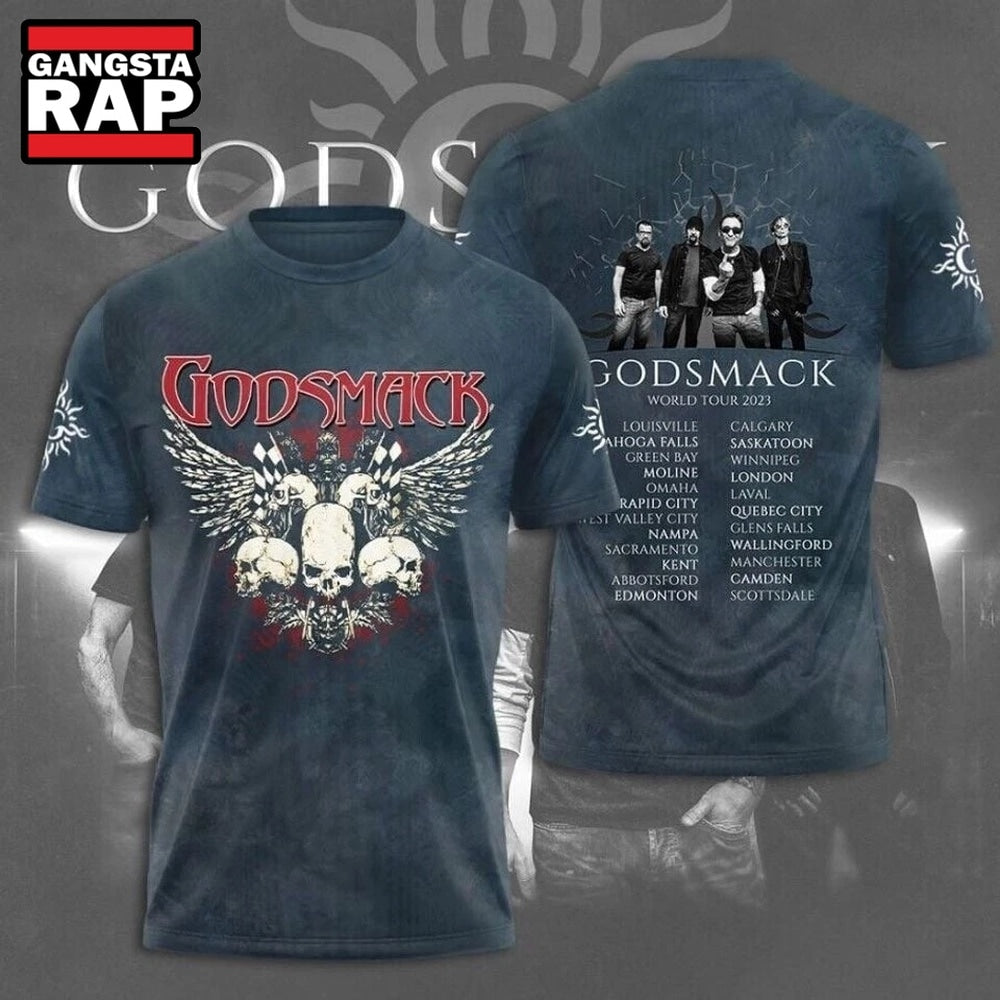 Godsmack Band Tour T Shirt , Music Trending 3D Shirt