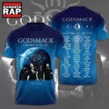Godsmack Rock Band Lighting Up The Sky T Shirt , Music Trending 3D Shirt
