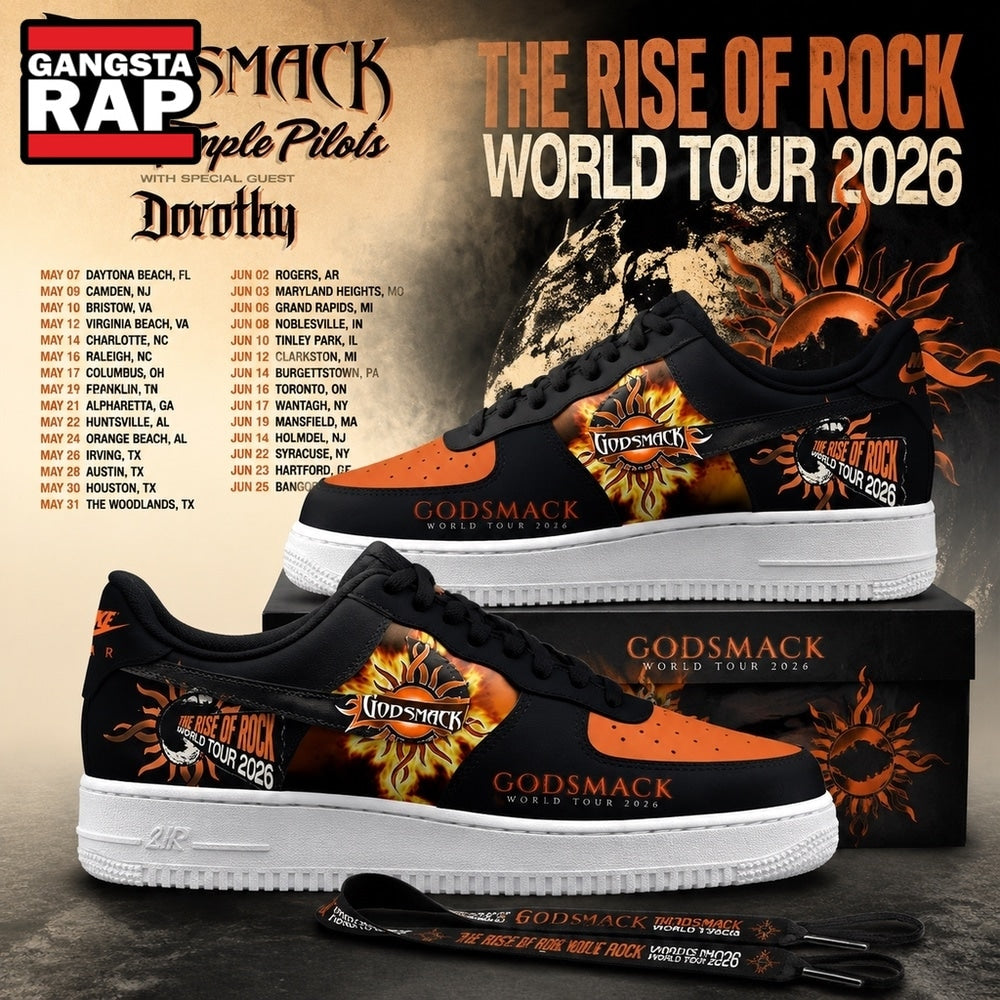 Godsmack The Rise of Rock World Tour 2026 Stone Temple Pilots Air Force 1 Shoes , Music Trending Shoes