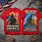 Godzilla 250 Years of Blessings Red T-Shirt