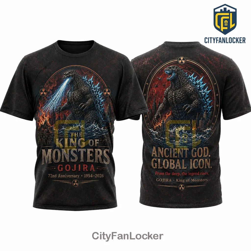 Godzilla Gojira King of Monsters 72nd Anniversary T-Shirt