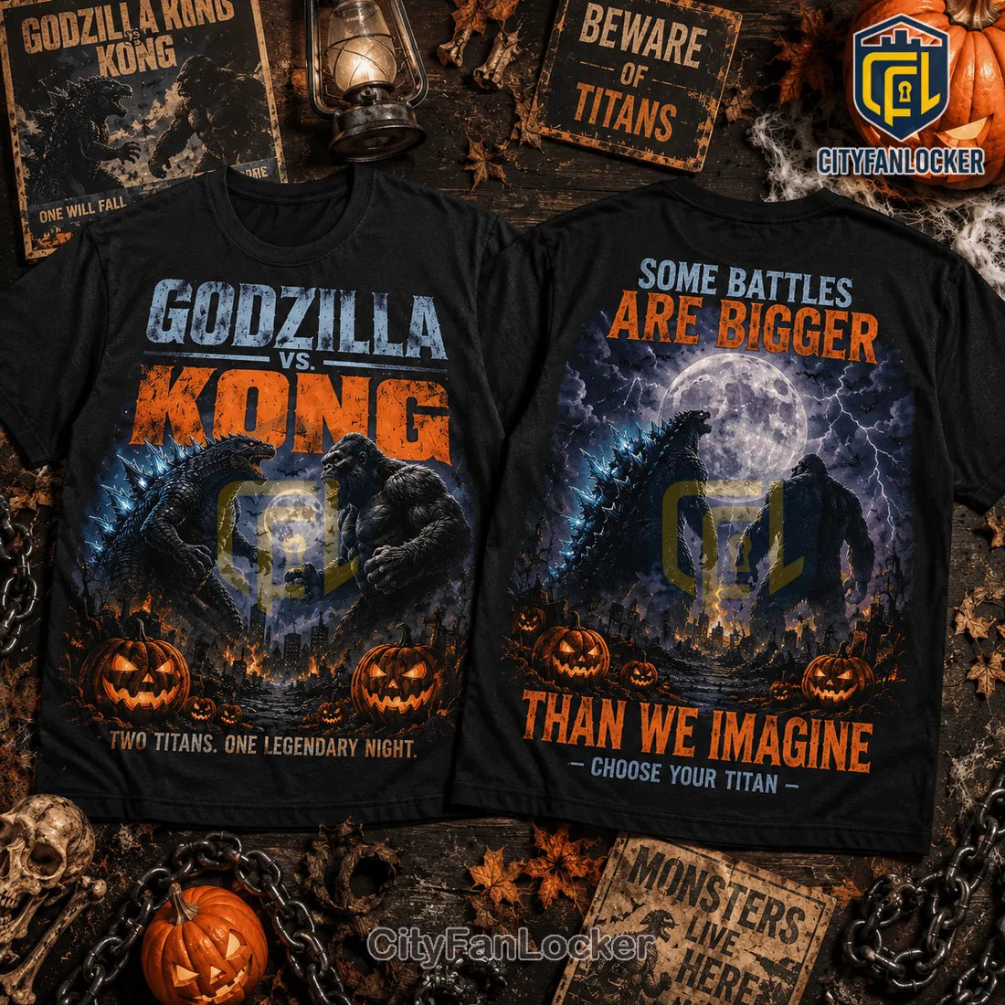Godzilla x Kong Halloween Battle T-Shirt 2026