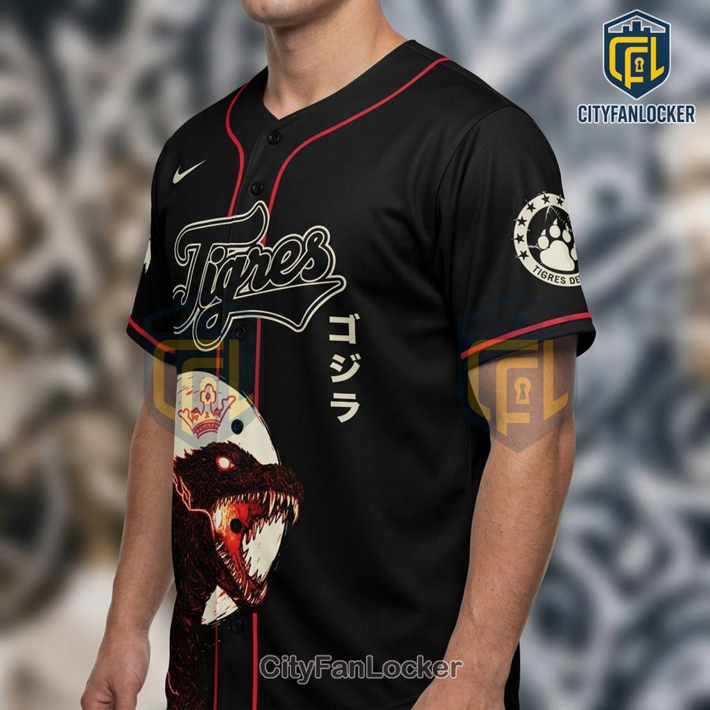 Godzilla x Tigres Baseball Jersey Limited Edition