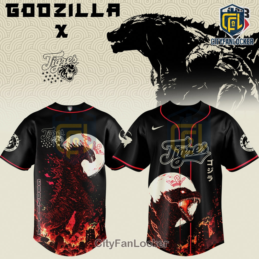 Godzilla x Tigres Baseball Jersey Limited Edition