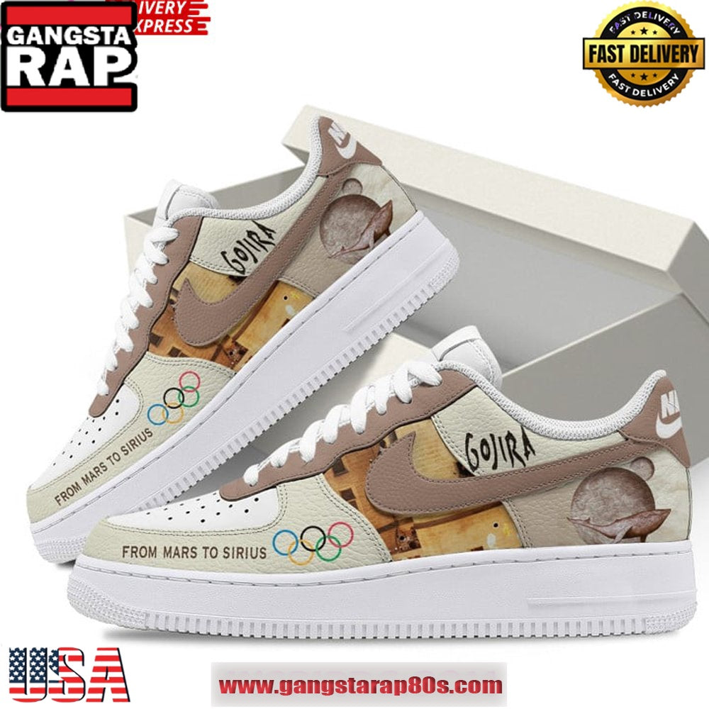Gojira x Olympic Paris Limited Edition Air Force 1 Running Sneakers Shoes