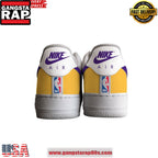 Golden Los Angeles Lakers Custom Air Force 1 Sneakers Shoes