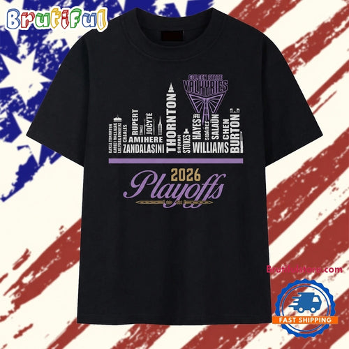 Golden State Valkyries 2026 Playoffs Roster Skyline Graphic T Shirt