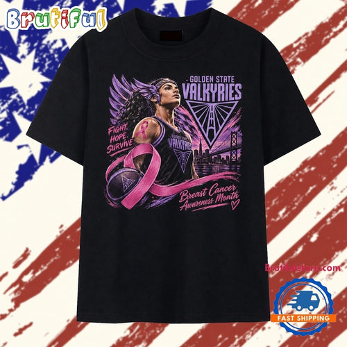 Golden State Valkyries Breast Cancer Awareness Month Fight Hope Survive T Shirt