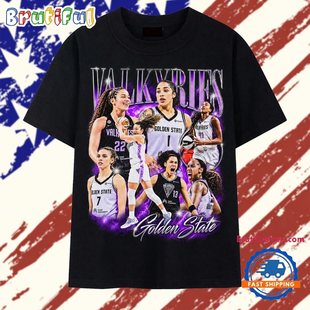 Golden State Valkyries Vintage 90s Bootleg Graphic Style Fan T Shirt