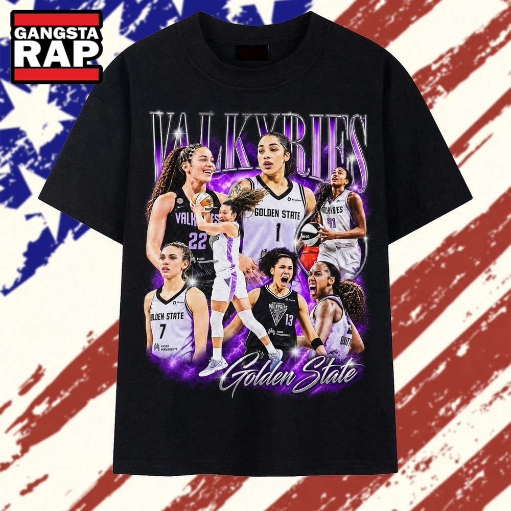 Golden State Valkyries Vintage 90s Bootleg Graphic Style Fan T Shirt
