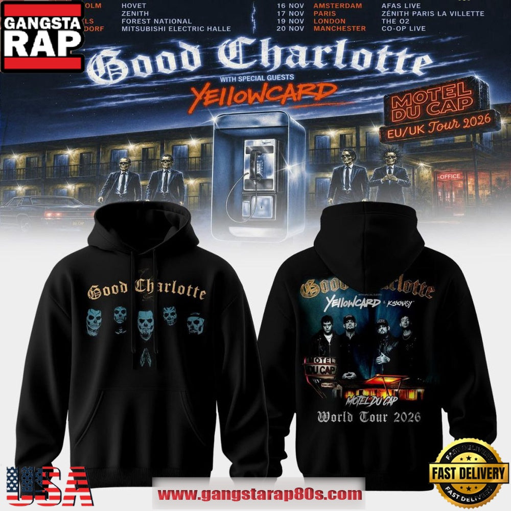 Good Charlotte Motel Du Cap Pop Punk Tour 2026 Hoodie Shirt