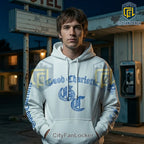 Good Charlotte Motel Du Cap Tour 2026 Blue Skull White Hoodie